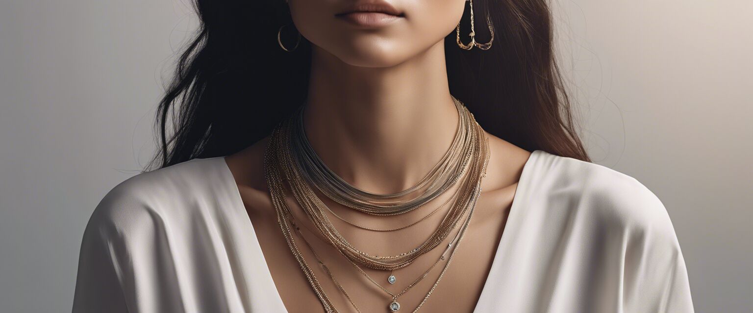 Minimalist necklace layering